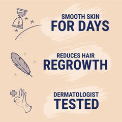 Hands applying Nair cream to the face for even coverage