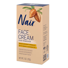 Moisturizing formula with almond oil from Nair for care during removal