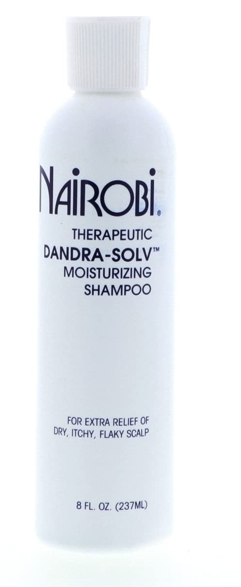 Nairobi Dandra-Solv shampoo bottle on a clean surface for daily moisturizing