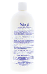 Nairobi Detoxifying Shampoo product in bathroom setting conveys a refreshing wash experience.