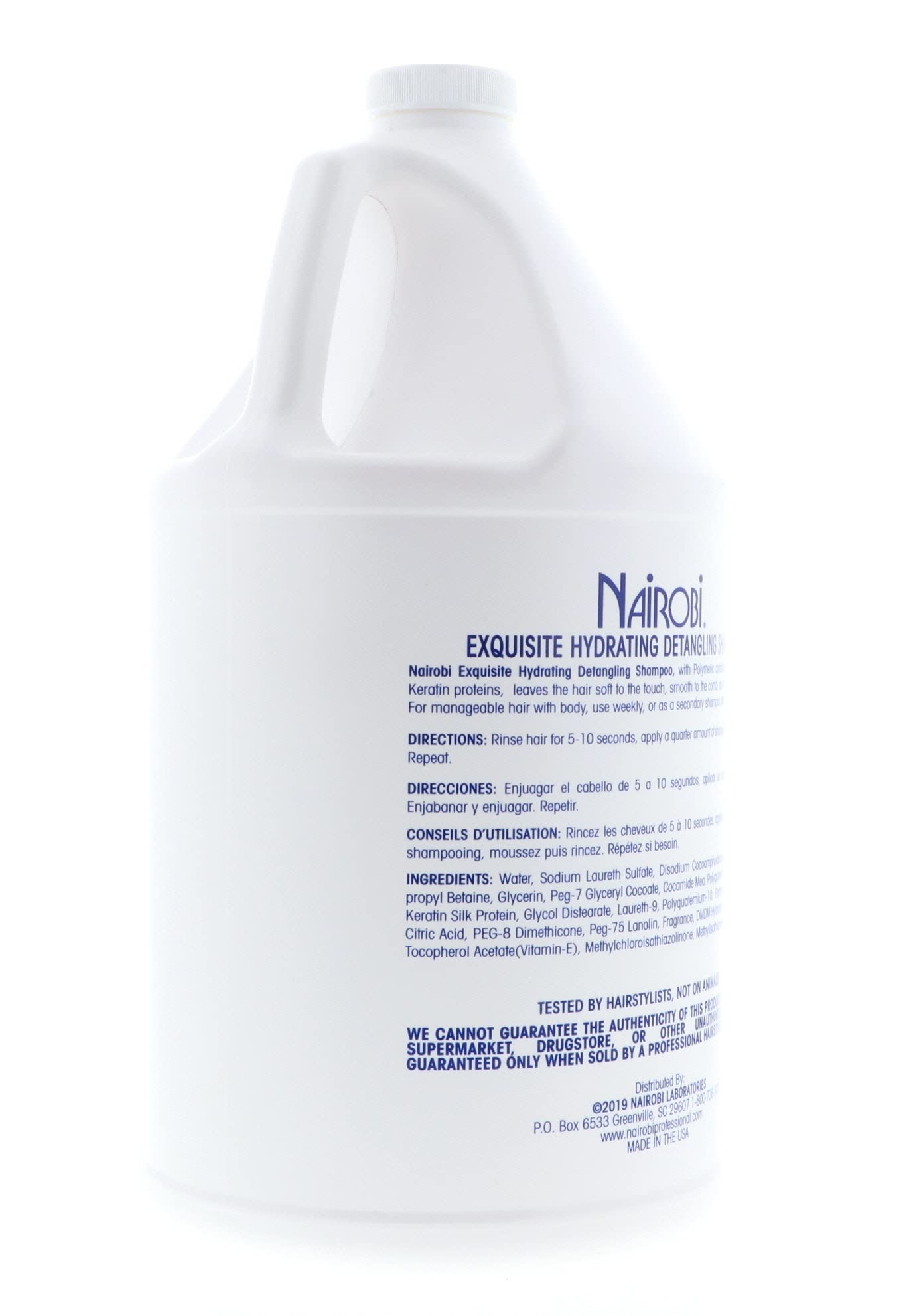 Nairobi Exquisite Hydrating Detangling Shampoo family haircare setup for shared bathrooms