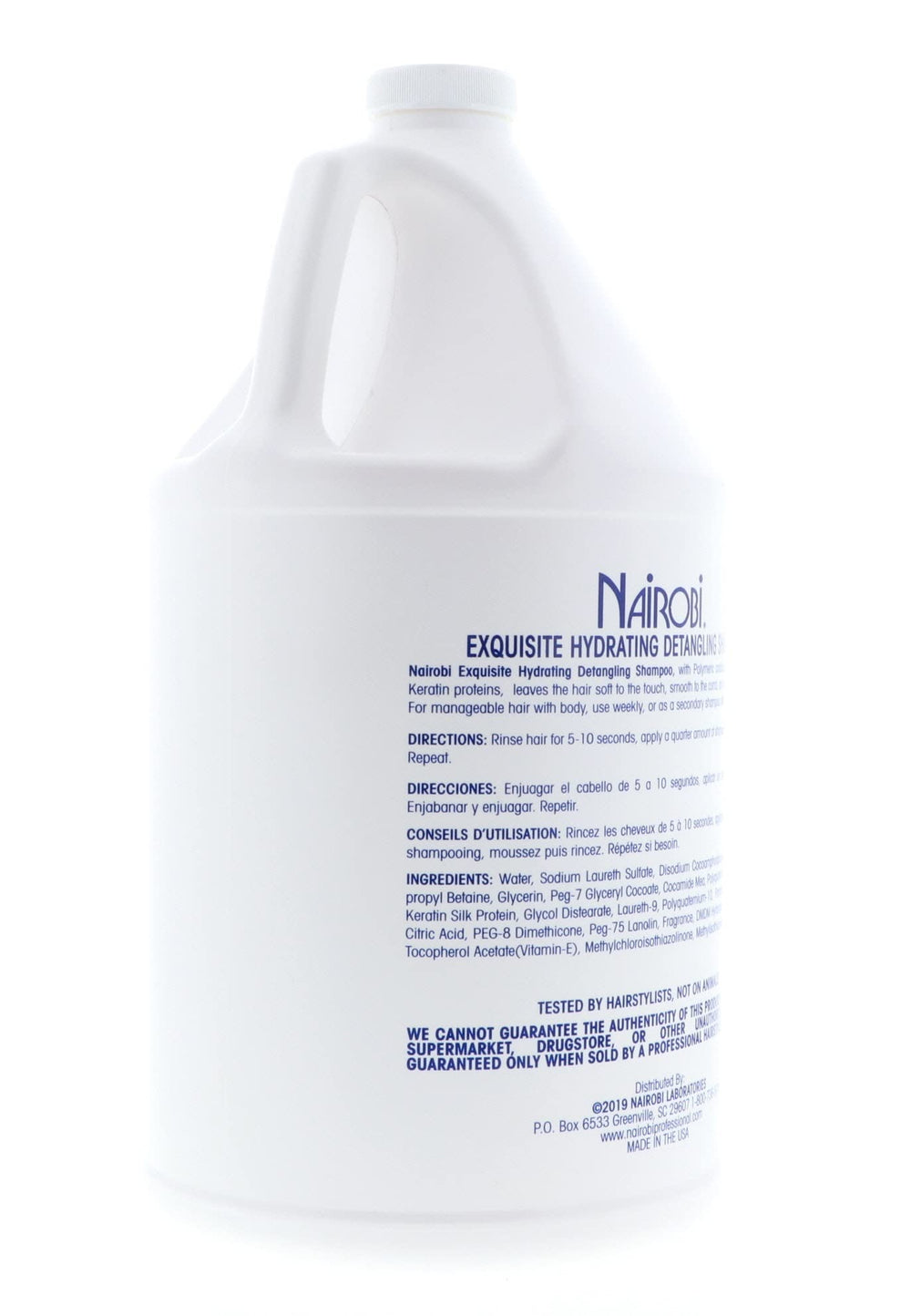 Nairobi Exquisite Hydrating Detangling Shampoo family haircare setup for shared bathrooms