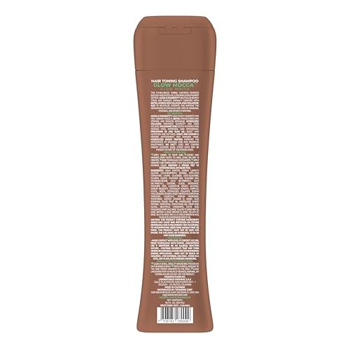 Naissant Glow Mocca Shampoo bottle closeup highlights even cleansing for color-treated brunettes