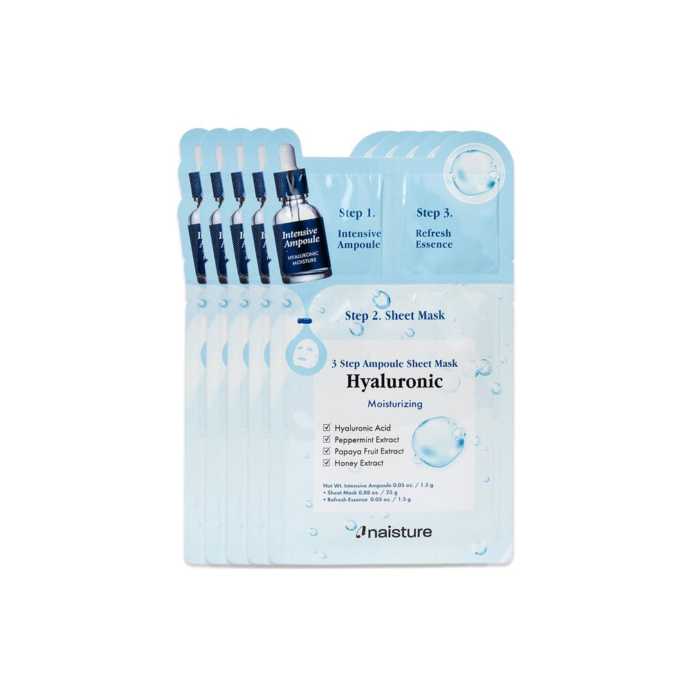 Naisture sheet masks in use delivering soothing hydration and smoother skin