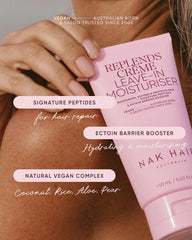 NAK Hair Australia Signature Replends Creme ingredients focus Baobab and peptides