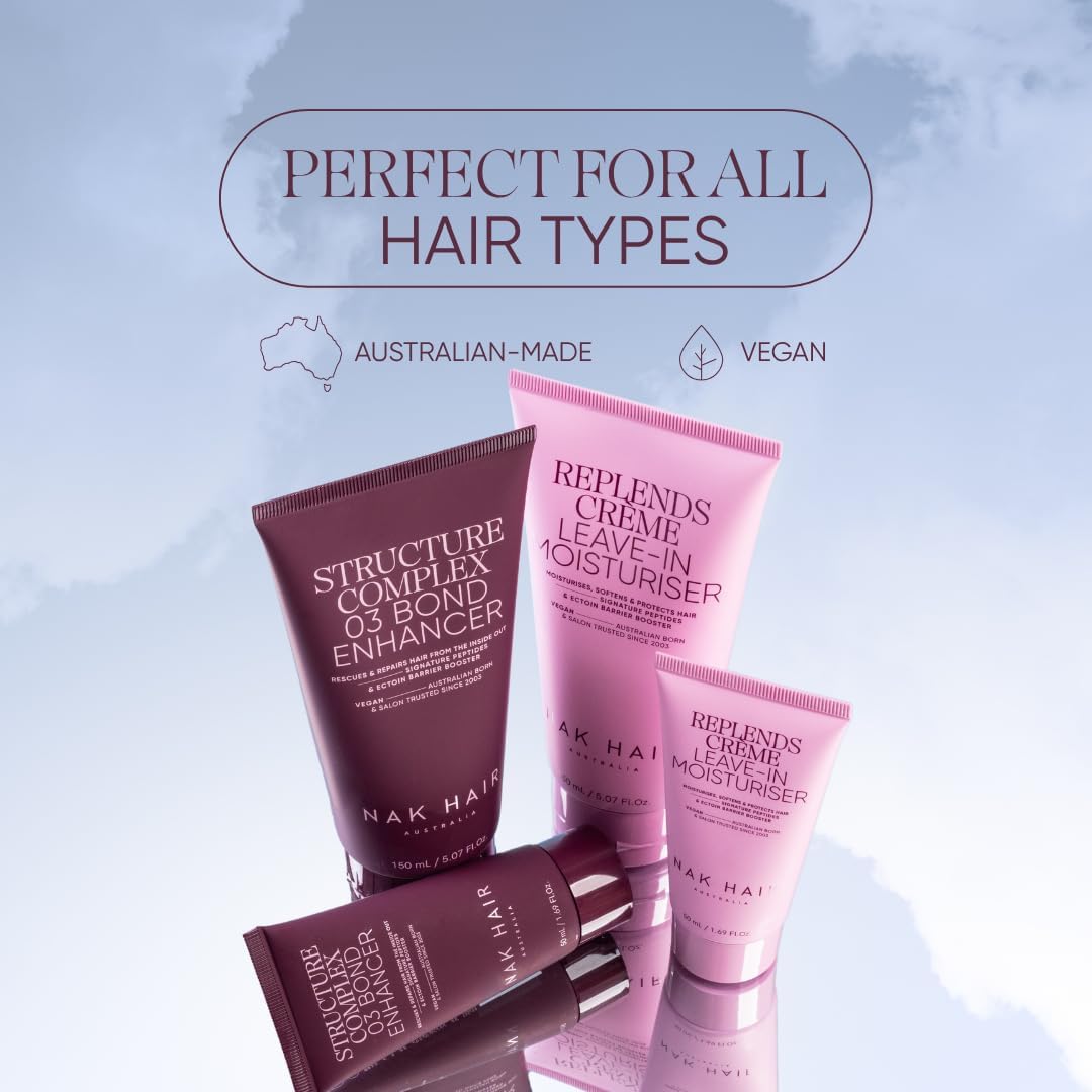 NAK Hair Australia Signature Replends Creme mid-lengths to ends for smoother manageability