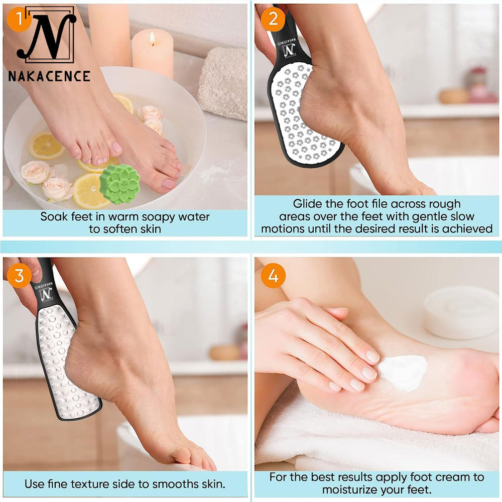 Nakacence foot bath bombs pair for spa-like prep soak.