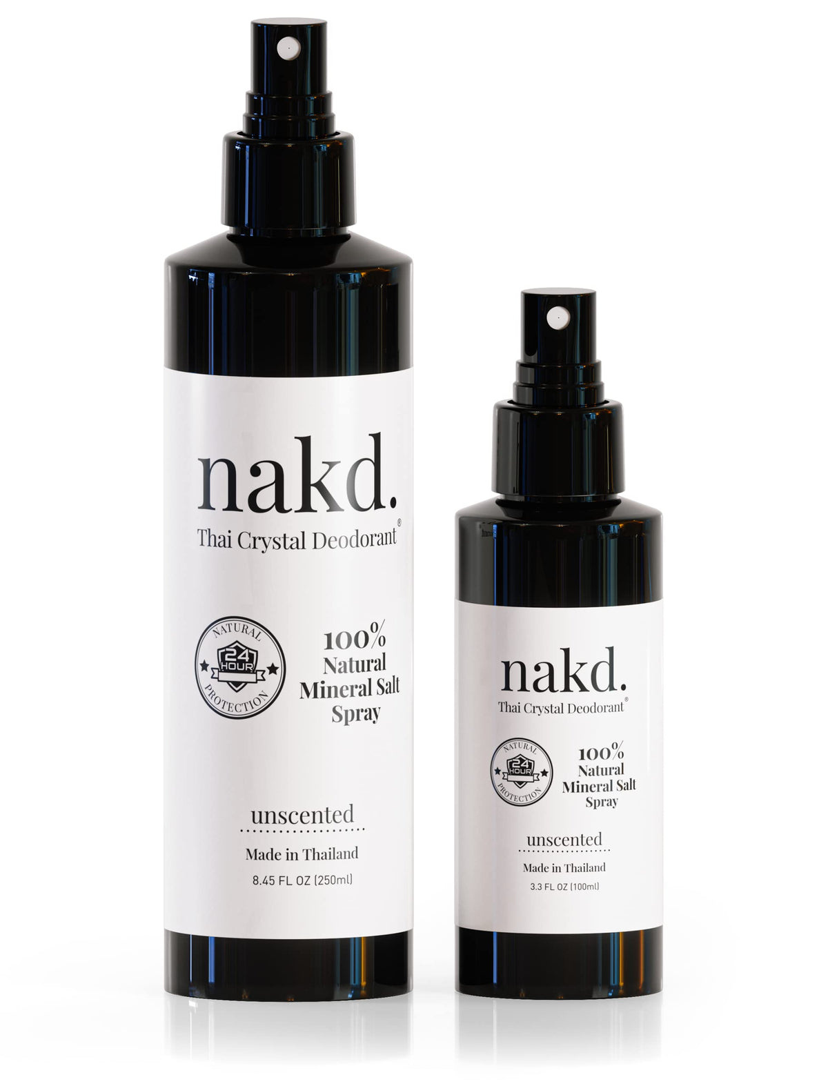 nakd. Thai Crystal Deodorant Spray regular bottle with aluminum-free mineral formula for daily use