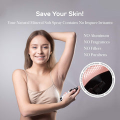 nakd. Thai Crystal Deodorant Spray unscented label signifies fragrance-free use