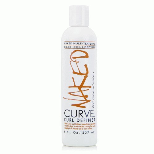 Naked by Essations Curve Curl Definer 8oz bottle defines natural curls and controls frizz