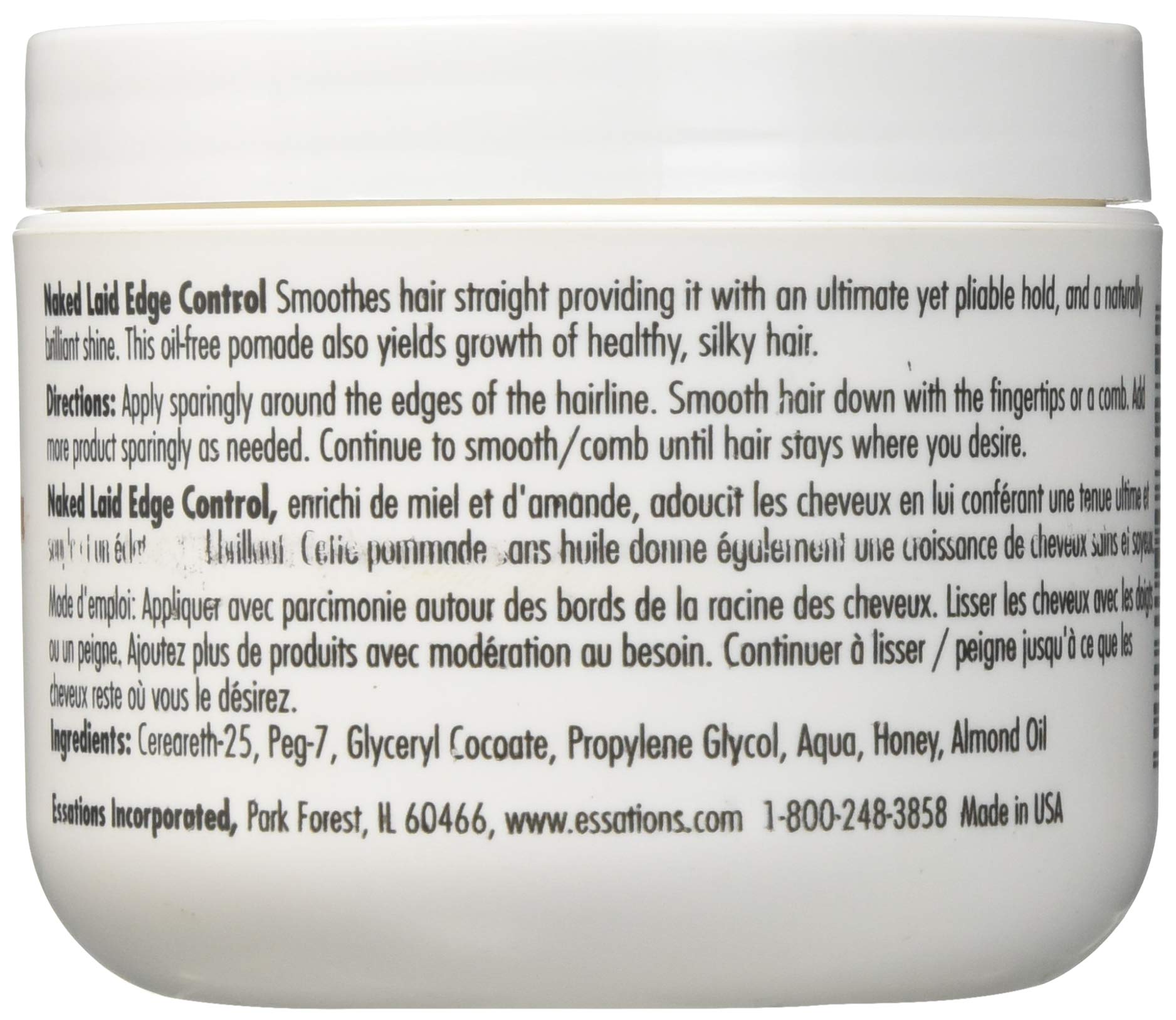 Naked by Essations Laid Edge Control on the hairline for smooth, secure edges