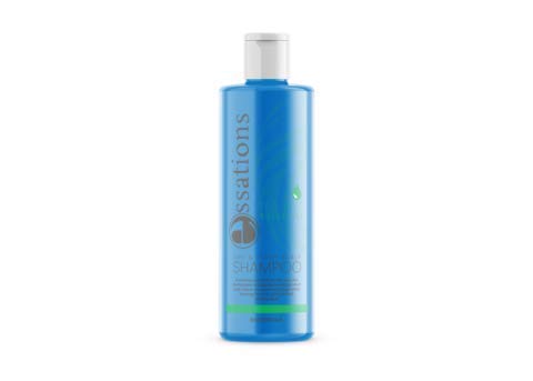 Naked by Essations Tea Tree Solutions shampoo bottle relieves dry, itchy scalp with cooling sensation.