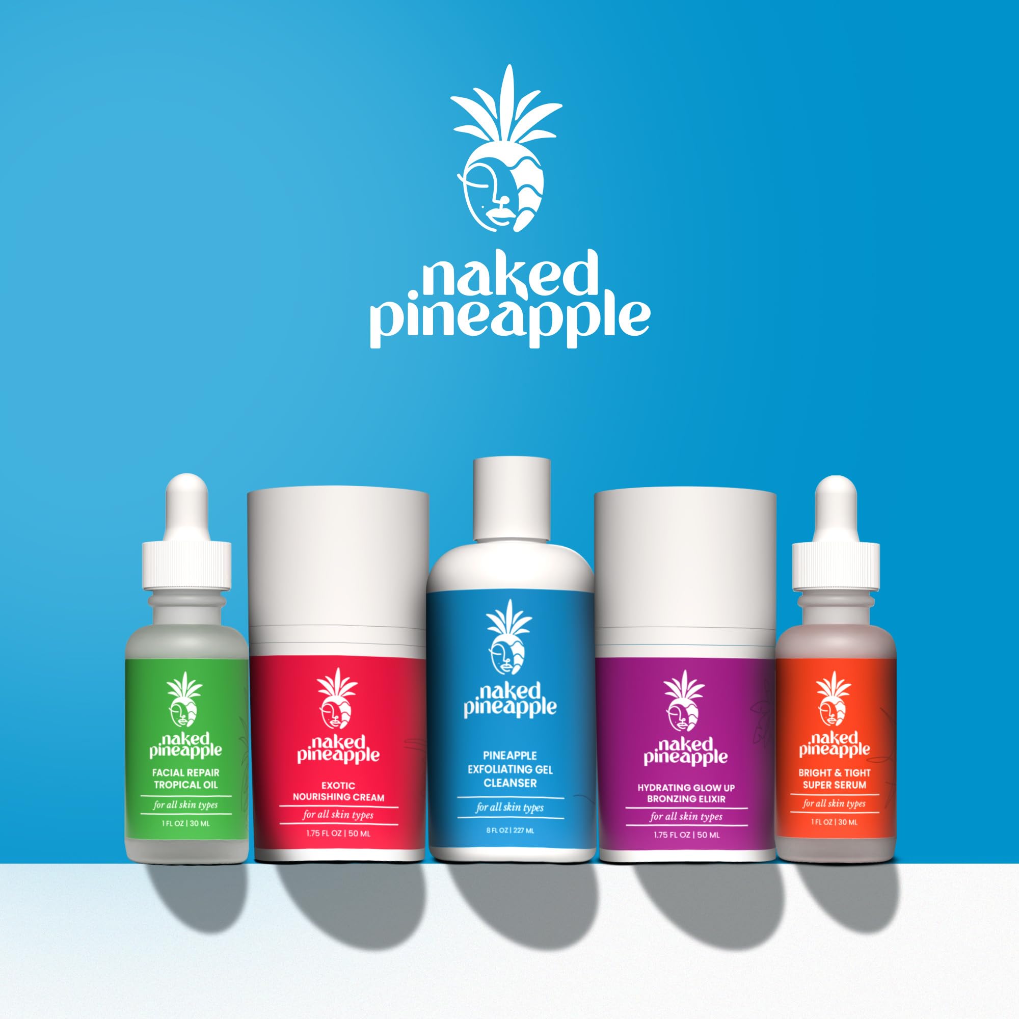 Naked Pineapple daily routine shot showing easy 3-4 drop application for hydration.