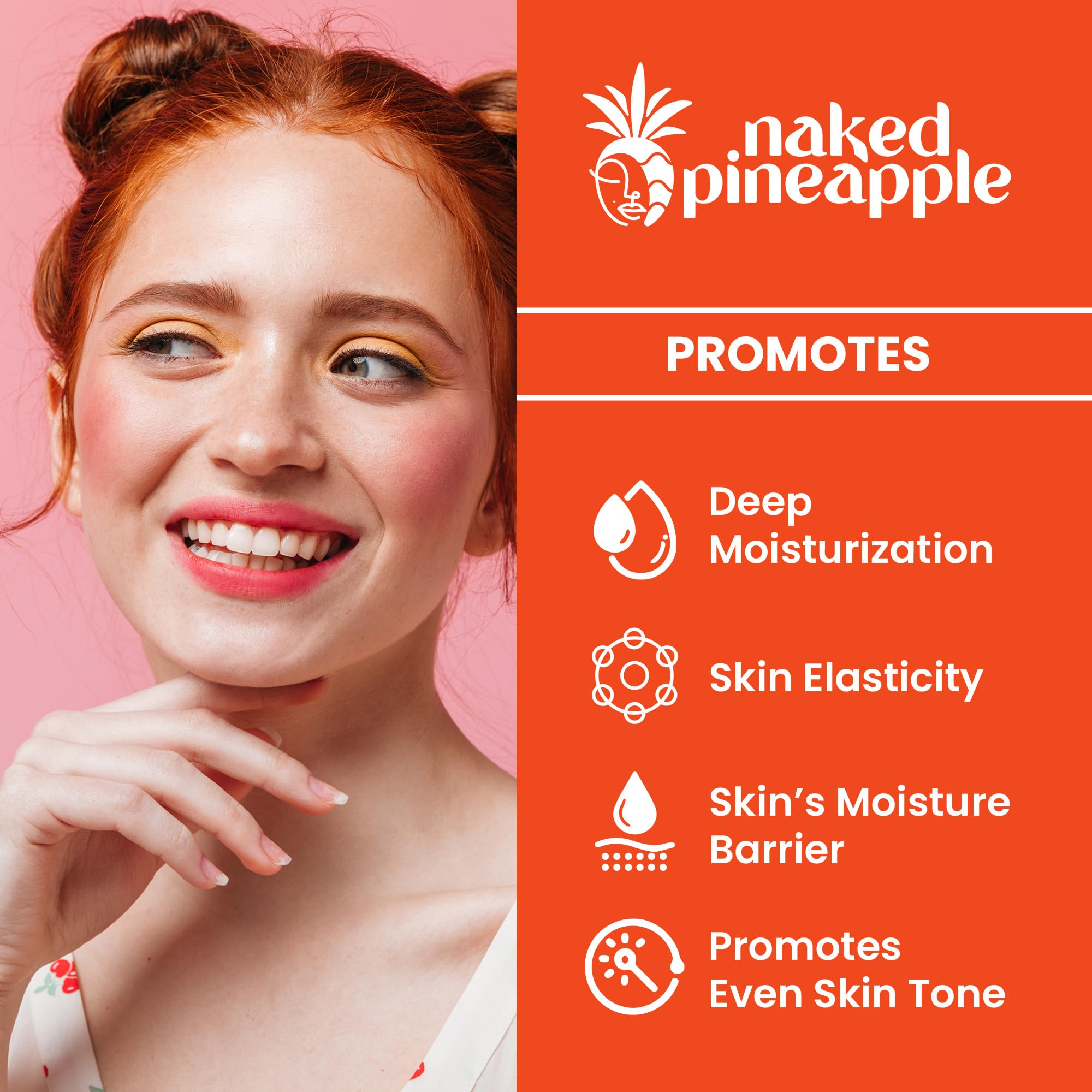 Naked Pineapple glow on skin after application indicating hydration and radiance.