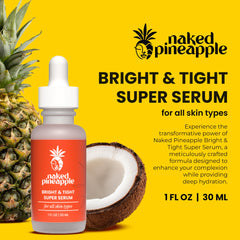 Naked Pineapple serum texture close-up showing smooth, fast absorbing formula.