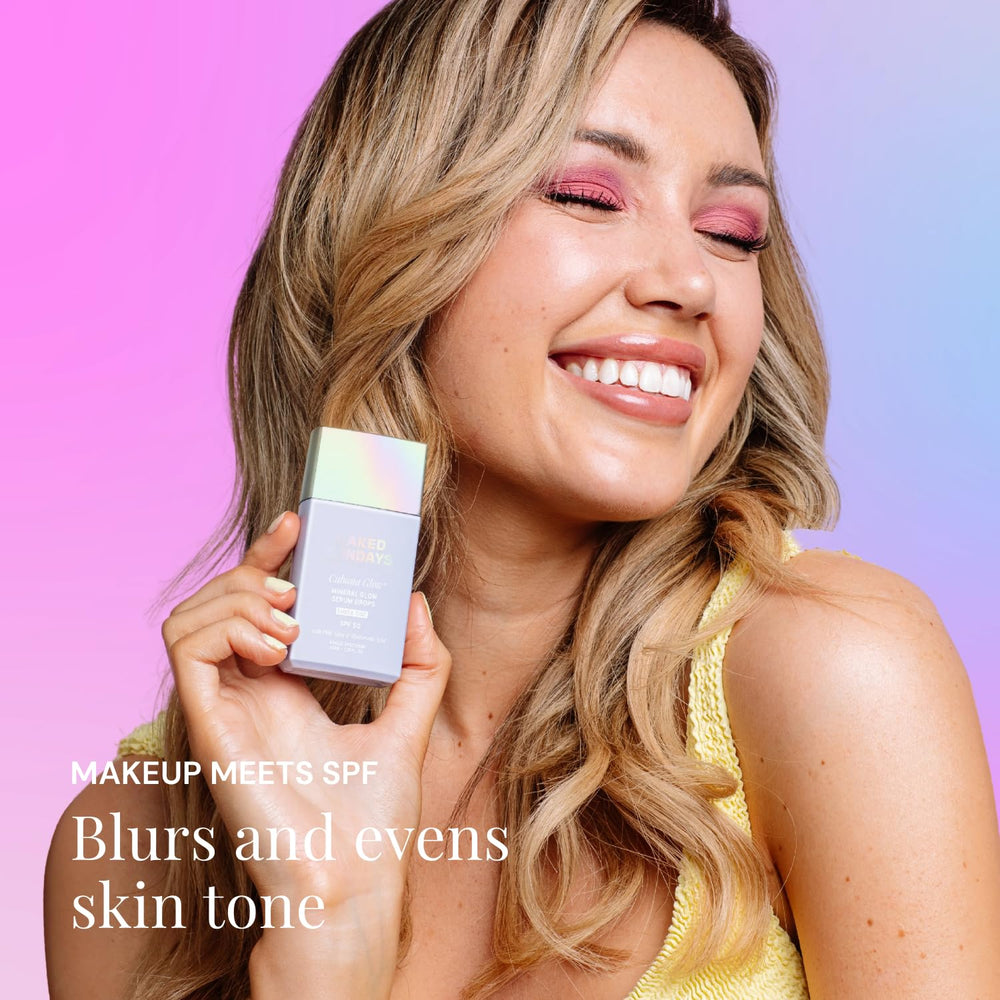 Naked Sundays CabanaGlow fluid-serum texture on skin provides a barely-there feel