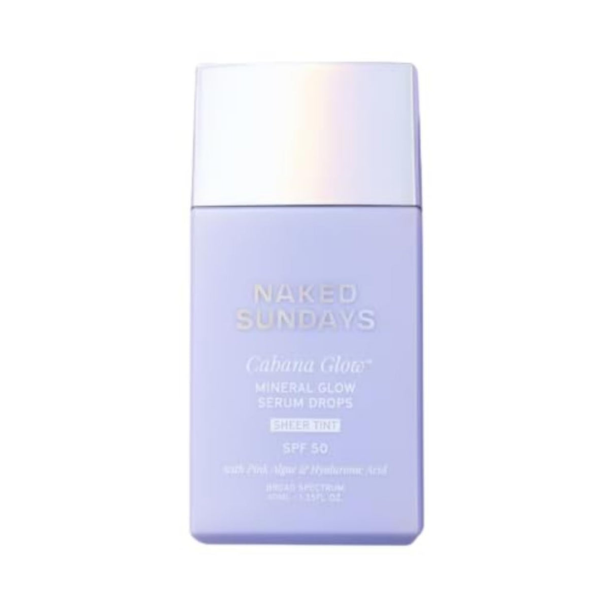 Naked Sundays CabanaGlow bottle with sheer tint and SPF 50 for everyday protection