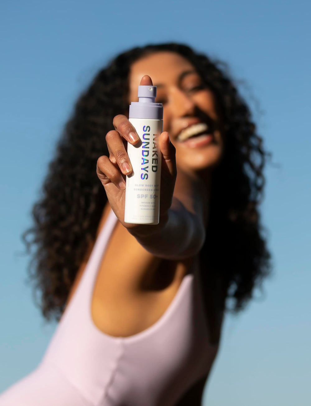 Naked Sundays outdoor sun care use suited for beach or park days.