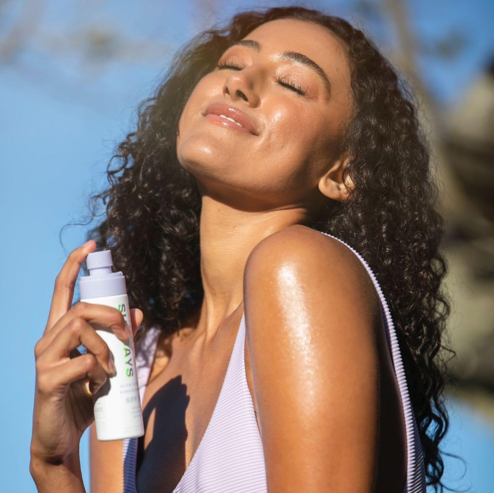 Naked Sundays SPF50 broad-spectrum protection keeps skin safe in bright sun.