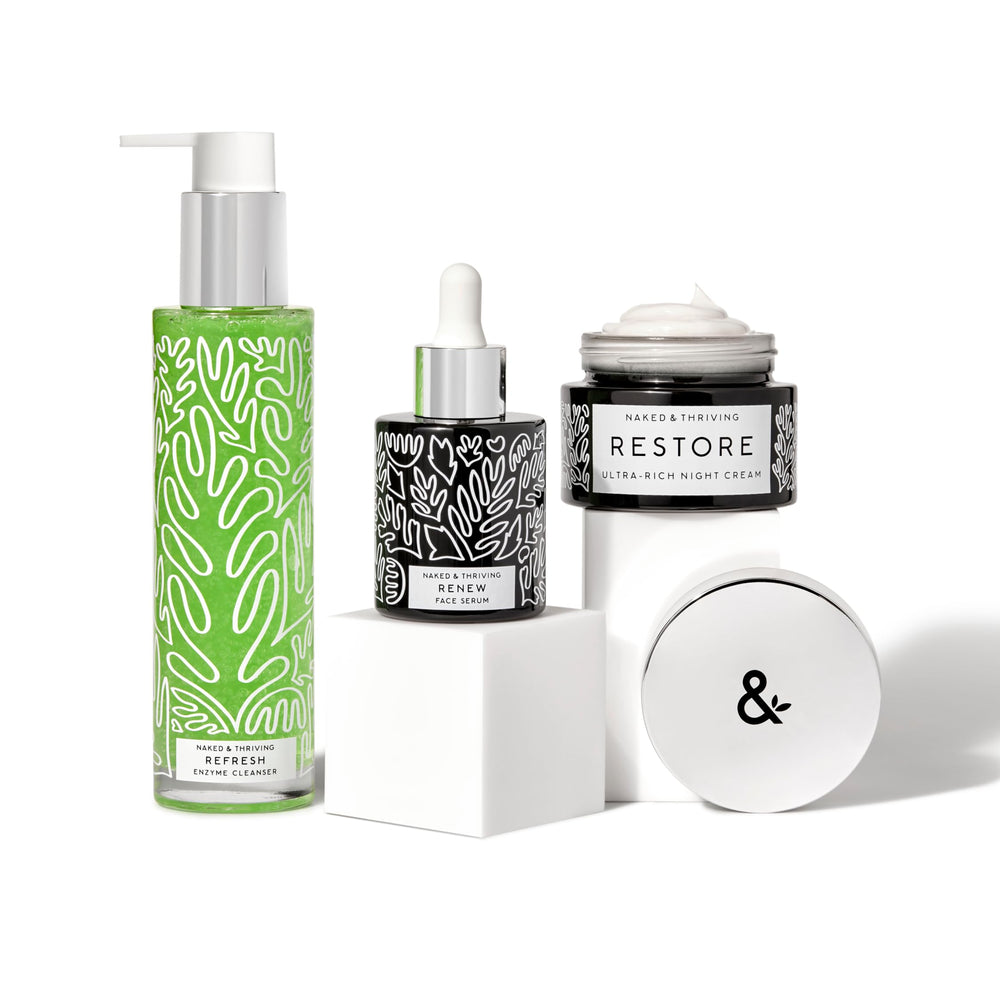 Naked & Thriving Refresh Gentle Enzyme Cleanser bottle for a soft cleanse.