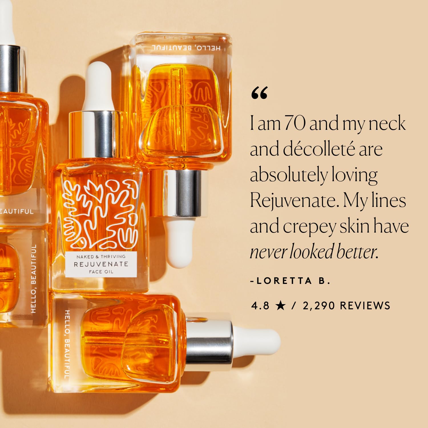 Apply Naked & Thriving Rejuvenate for instant glow.