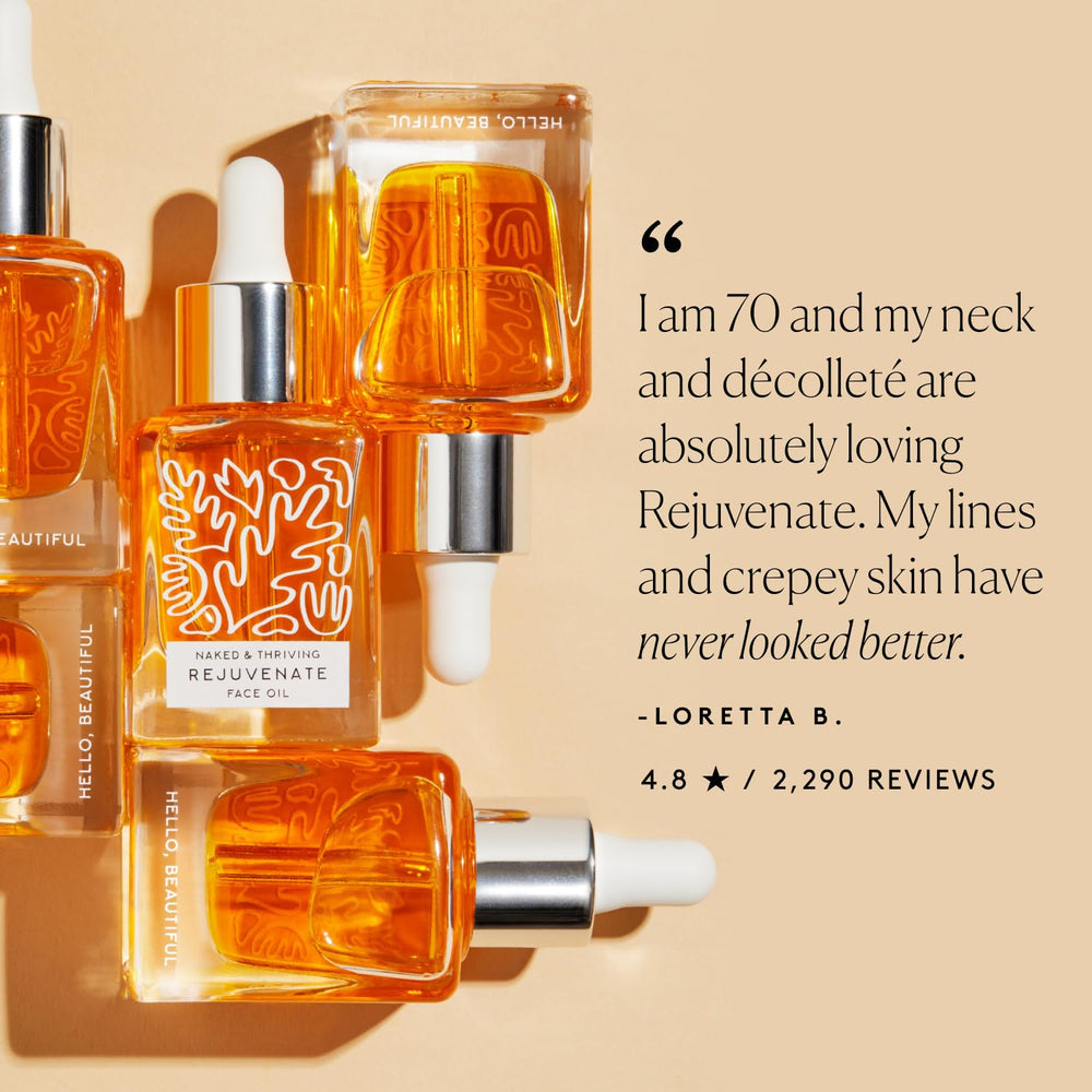 Apply Naked & Thriving Rejuvenate for instant glow.