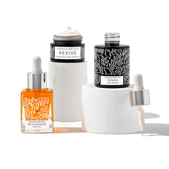 Naked & Thriving Renew Night Serum being applied for a smooth look.