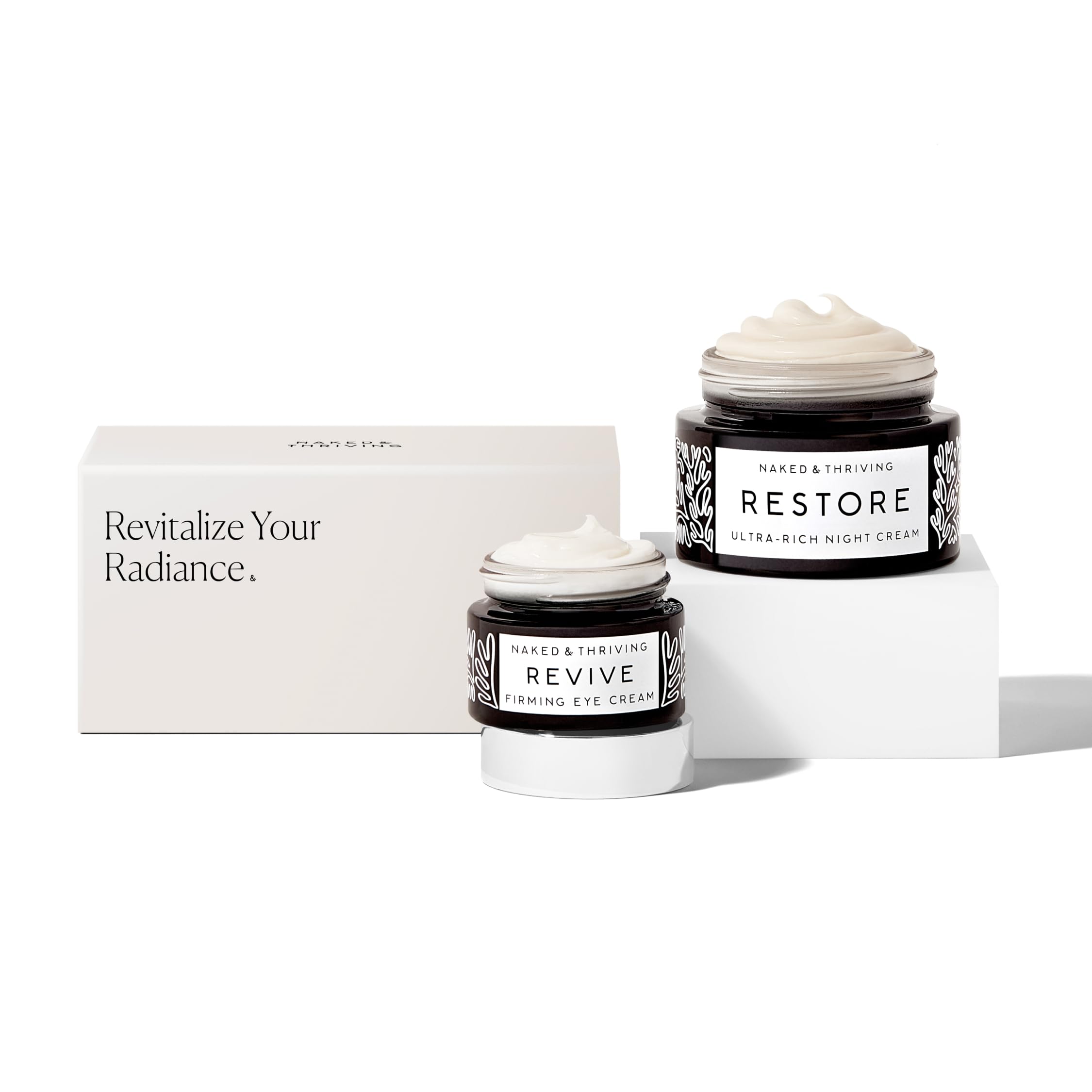 Naked & Thriving Retinol-Alternative Duo box set for nighttime skincare routine.