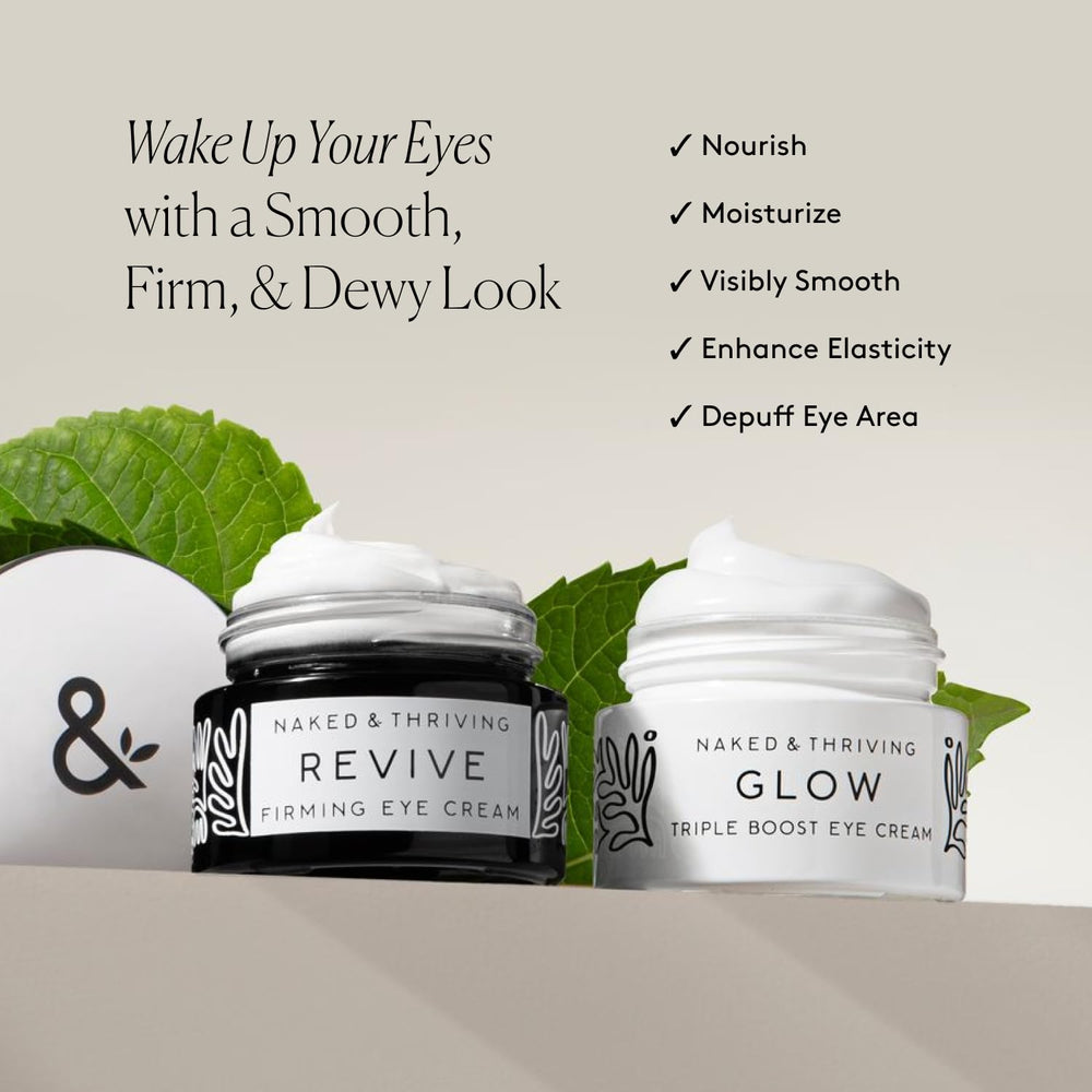 Naked & Thriving Revive Firming Eye Cream texture close-up showing smooth finish