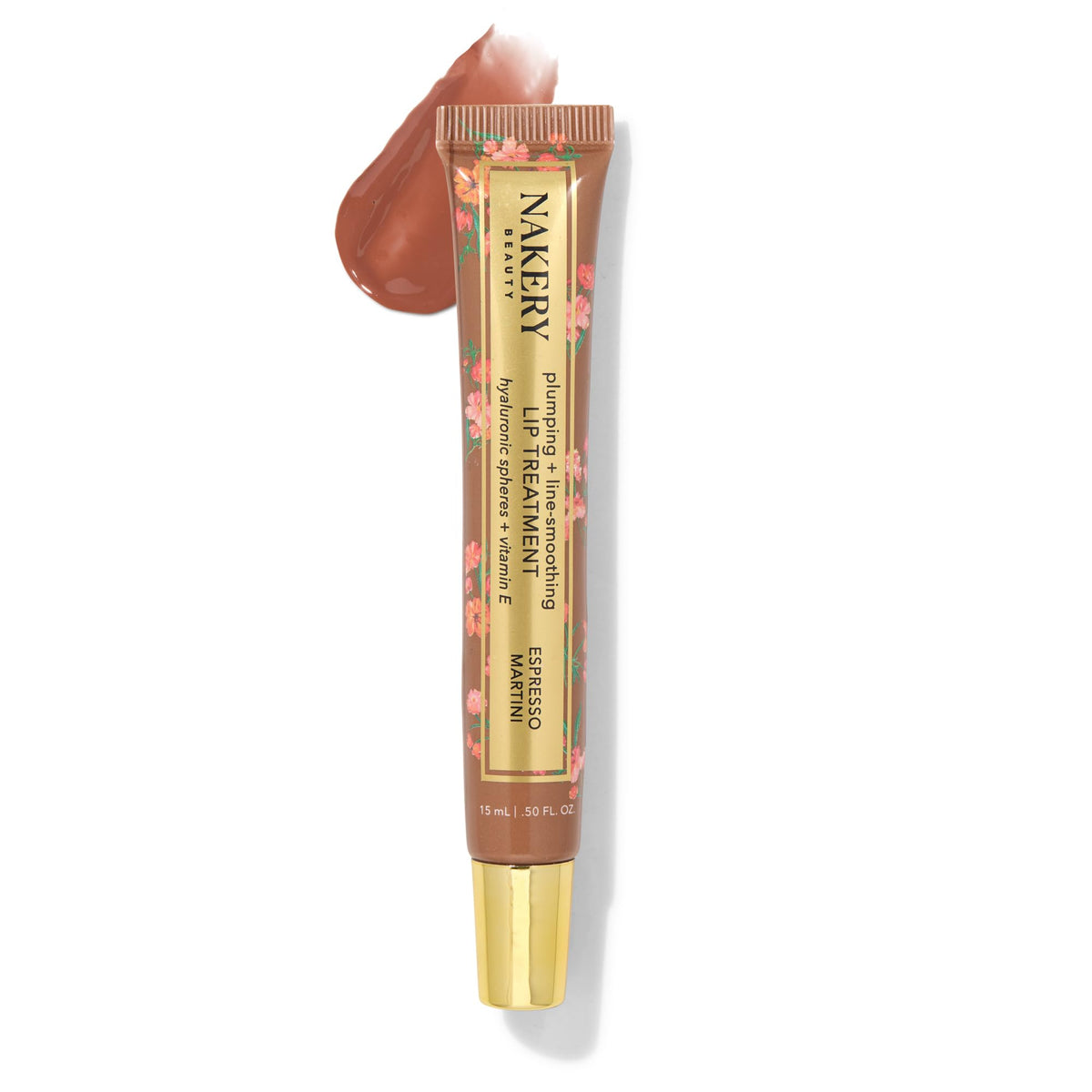 Nakery Espresso Martini lip plumper bottle for deeper hydration and fuller lips.