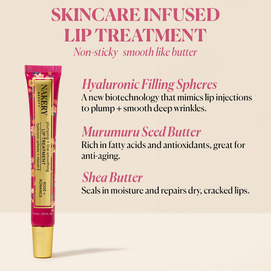 Nakery-hyaluronic-acid-lip-serum-swirl provides smoothing hydration on dry lips.