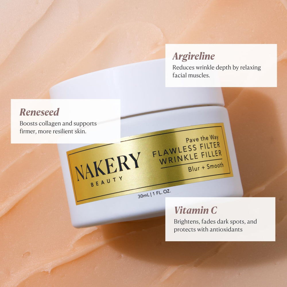 Nakery Pave The Way demonstrates gentle skin tightening along the jawline.