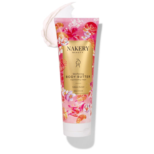 Nakery Skin Toning Body Butter bottle for easy daily firming from neck to toe