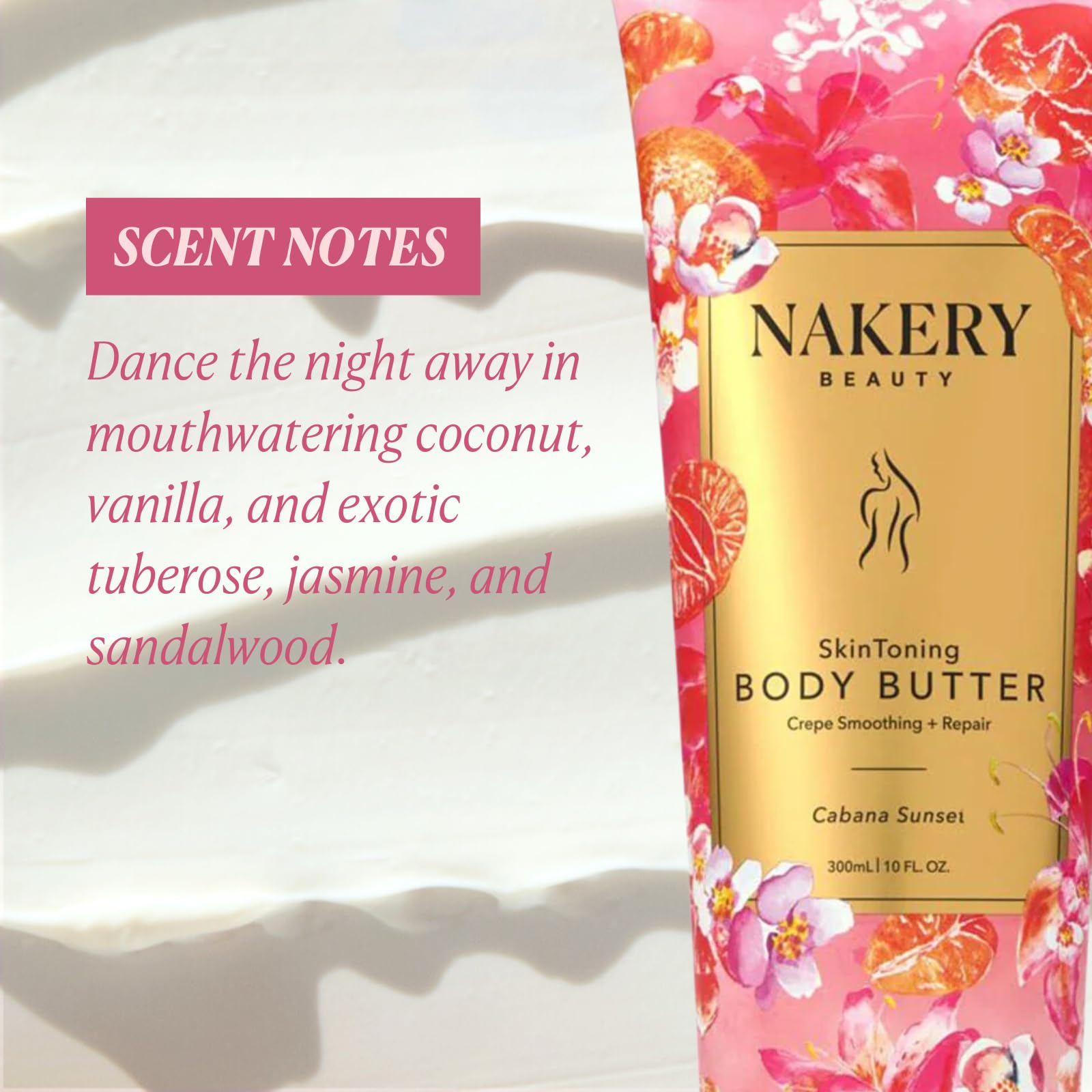 Nakery Skin Toning on the neck area showing firming effect