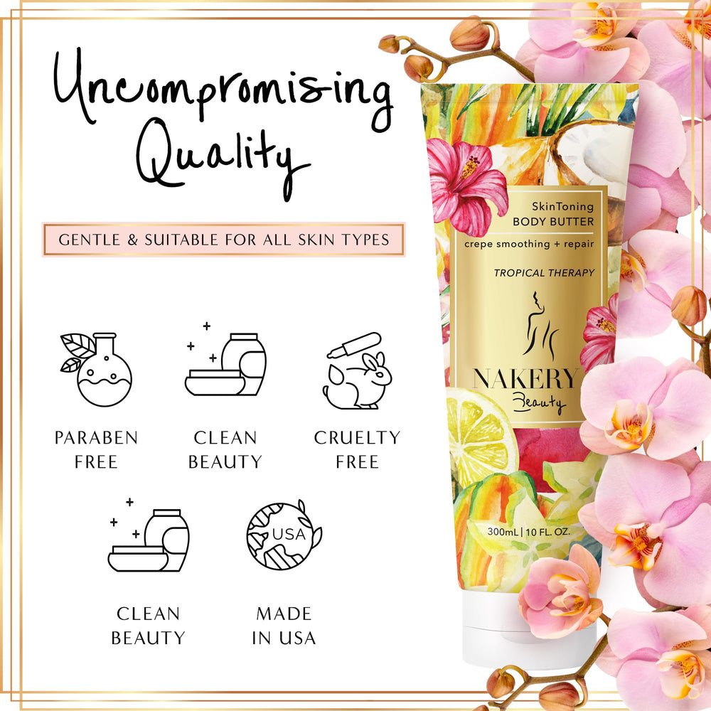 Nakery Tropical Therapy packaging close-up with vegan and cruelty-free claim