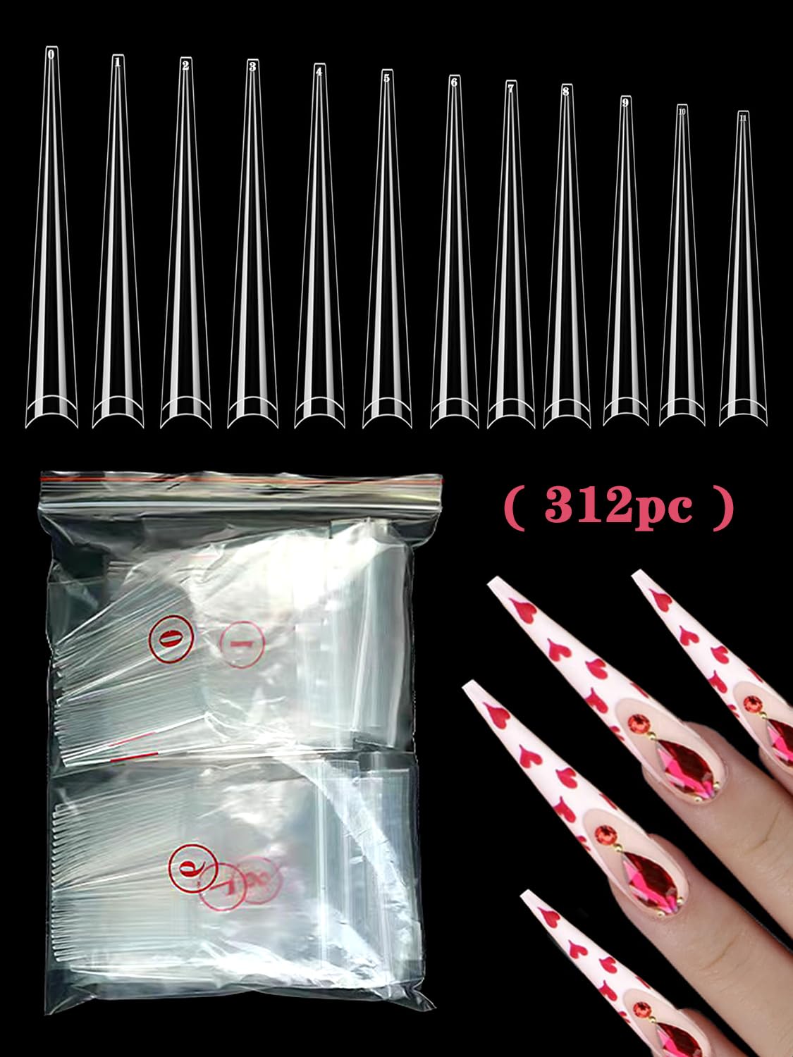 Namgznso ABS plastic tips, durable and easy to trim