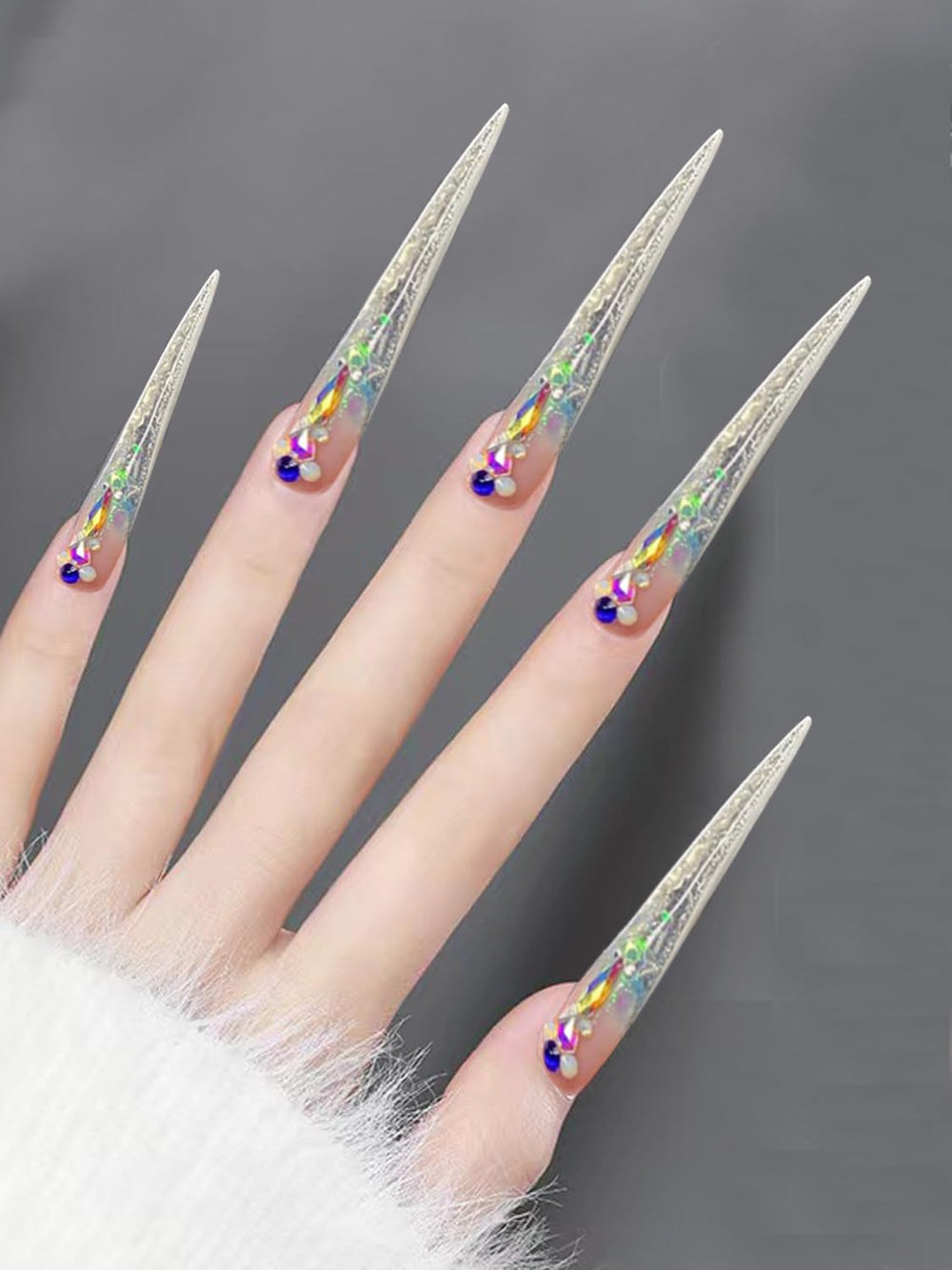 Namgznso stiletto nail tips pack for versatile use