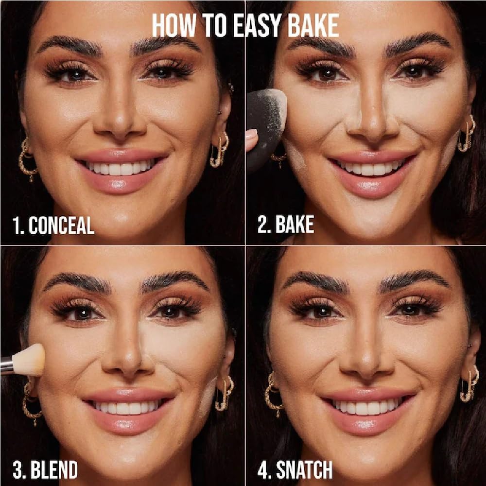NAPH E Bake powder brightens subtly while controlling shine in natural lighting.