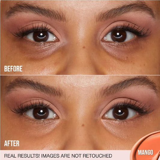 NAPH H.U.D.A. mango color-correcting swatch neutralizing darkness with a brightening effect