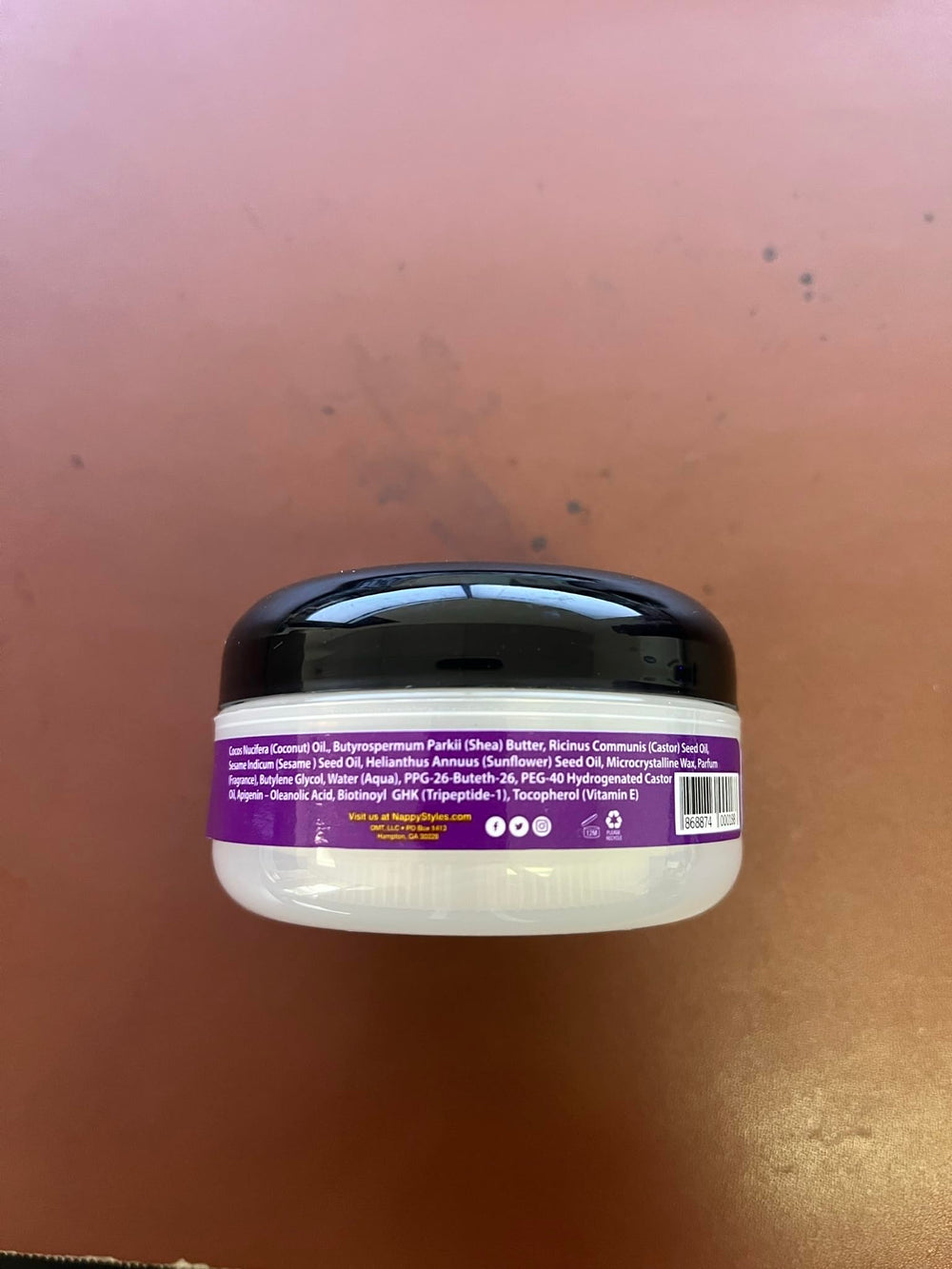 Nappy Styles Beard Growth Butter Balm 2 Oz bottle shown, moisturizes and nourishes beard and mustache