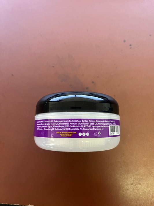 Nappy Styles Beard Growth Butter Balm 2 Oz bottle shown, moisturizes and nourishes beard and mustache