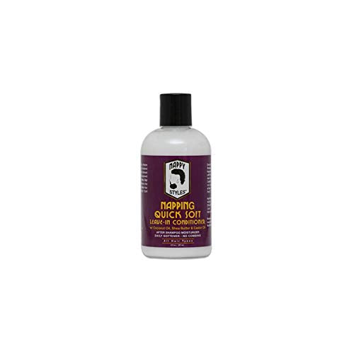 Nappy Styles Napping Quick Soft Leave-In Conditioner bottle offering detangling and lustrous shine.