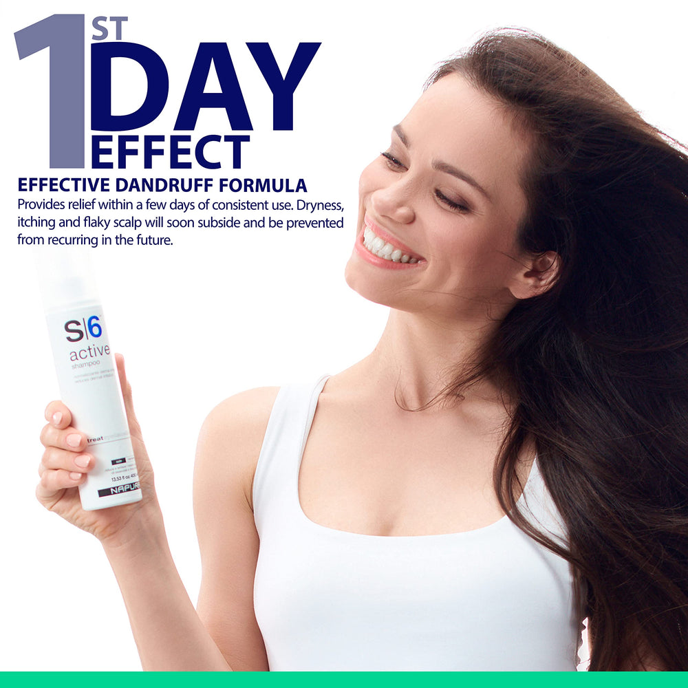 NAPURA S6 Active Shampoo zinc-1-percent for balanced scalp comfort.