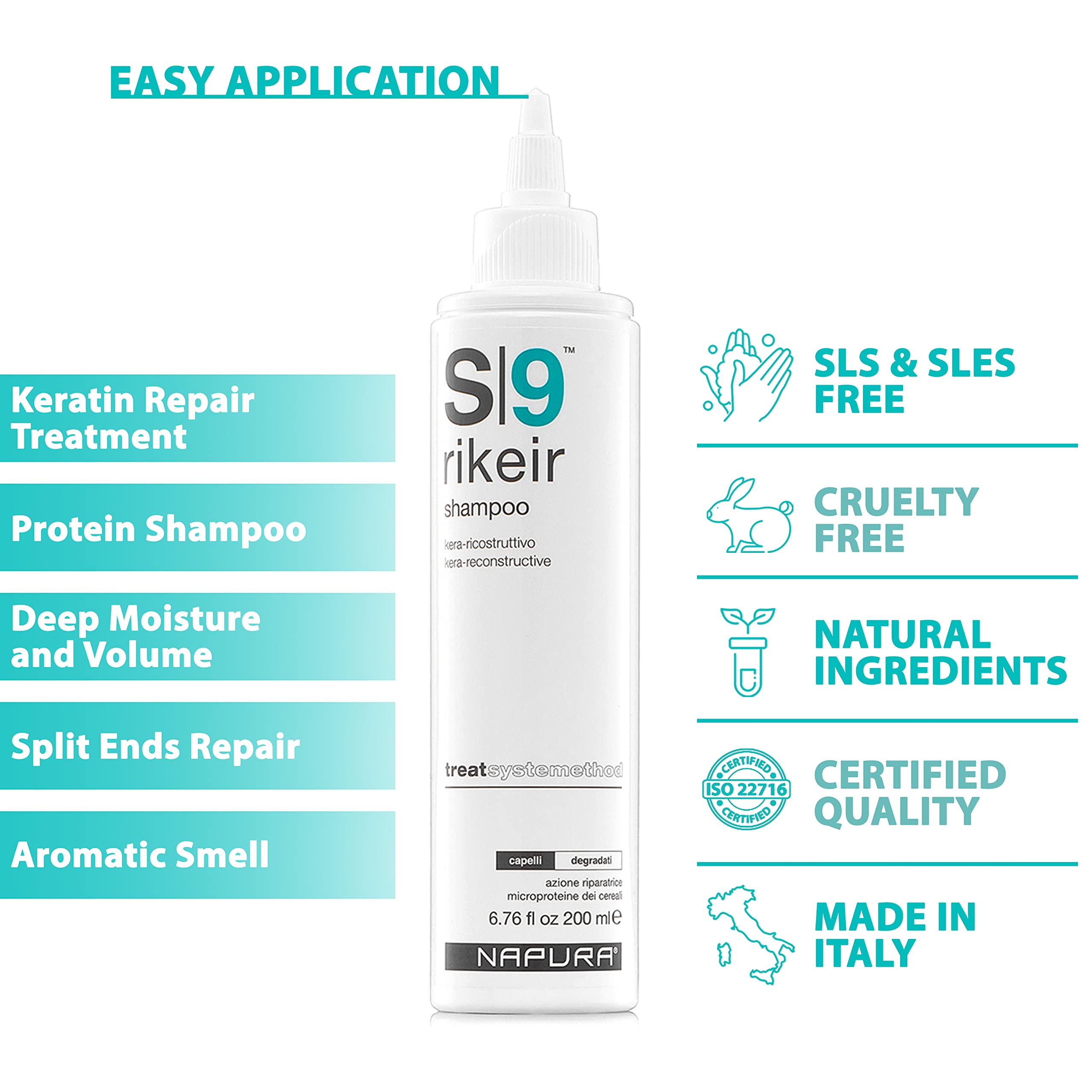 Shampoo lather demonstrates gentle cleansing for dry, damaged hair.