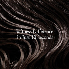 Silk and keratin visuals illustrate enhanced hair strength and shine