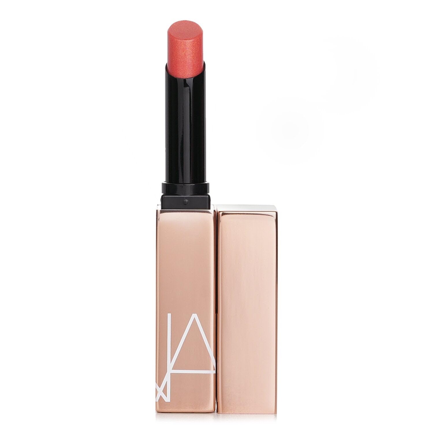 NARS 277 Aragon lip swatch shows satin shine color in natural light