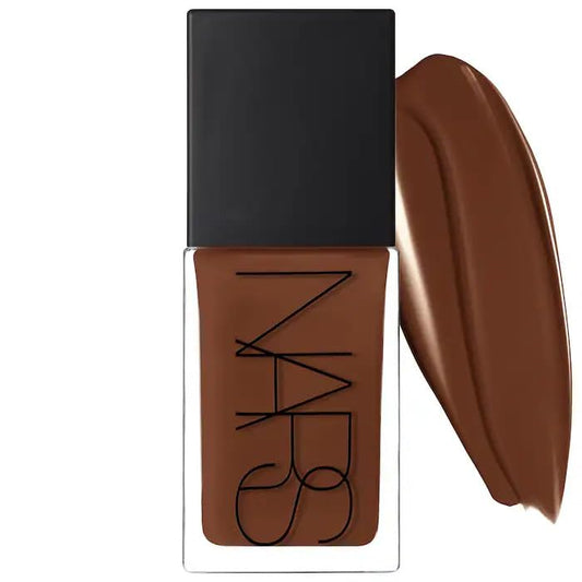 NARS All Day Luminous Weightless Foundation Mali D6 bottle reveals natural finish and buildable coverage