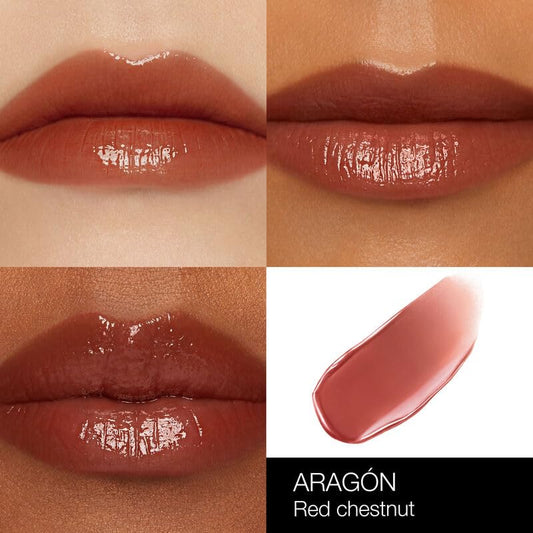 NARS Aragon lip shine tube offers glossy color and hydration