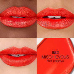 NARS Explicit Lipstick precision-tip close-up showing defined lips and precise application.