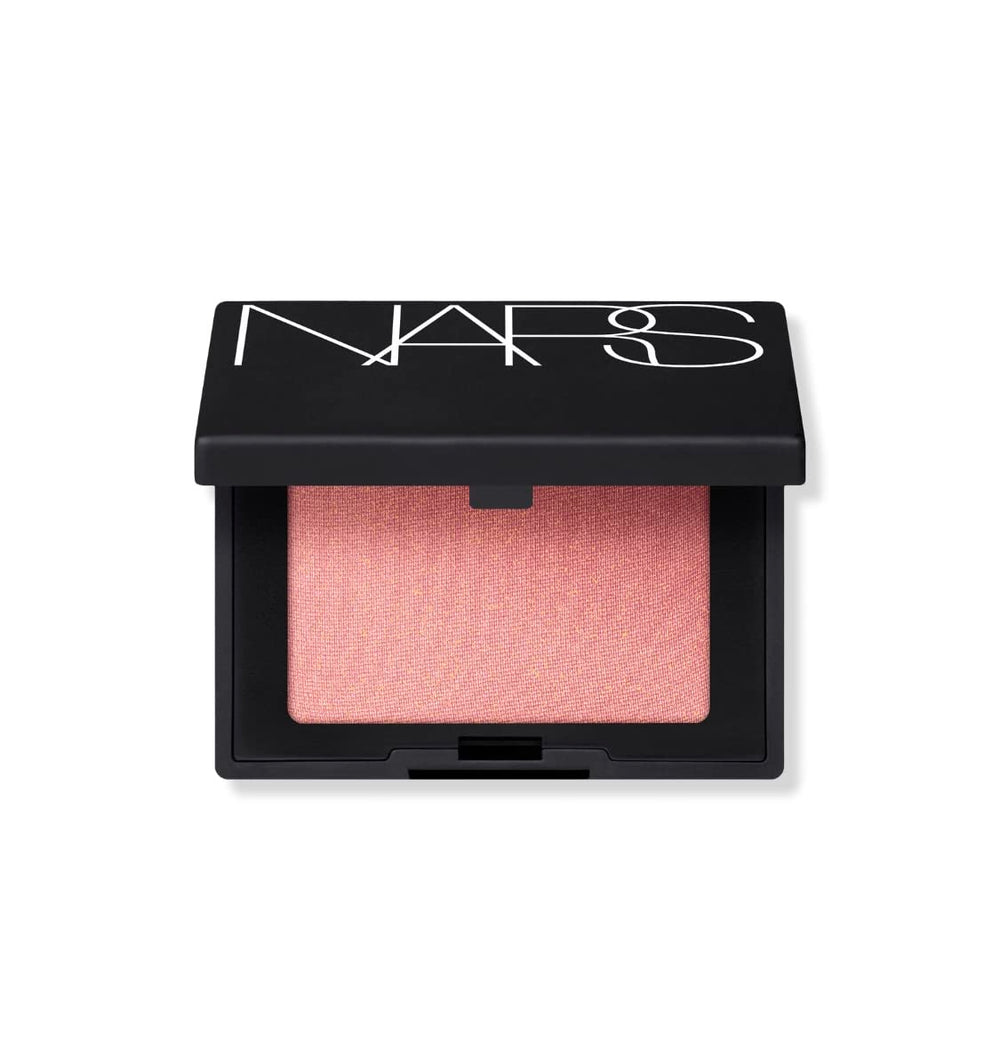NARS Orgasm mini blush compact with peachy-pink shimmer for on-the-go glow
